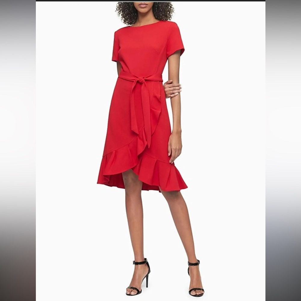 Calvin Klein Vibrant Orange Dress